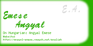 emese angyal business card